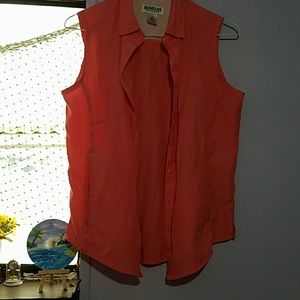 Magellan sportswear sleeveless  top. Coral